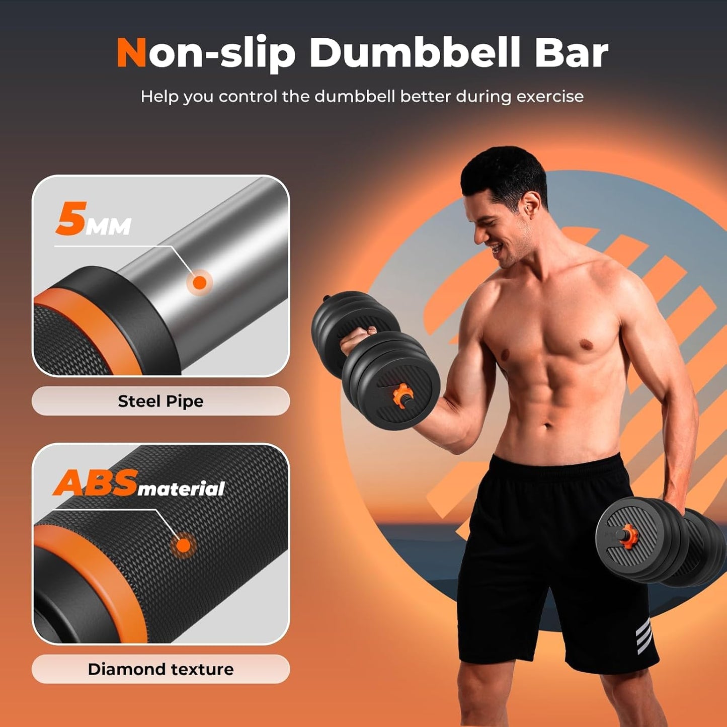 4-in-1 Adjustable Dumbbell Set – 100 lbs
